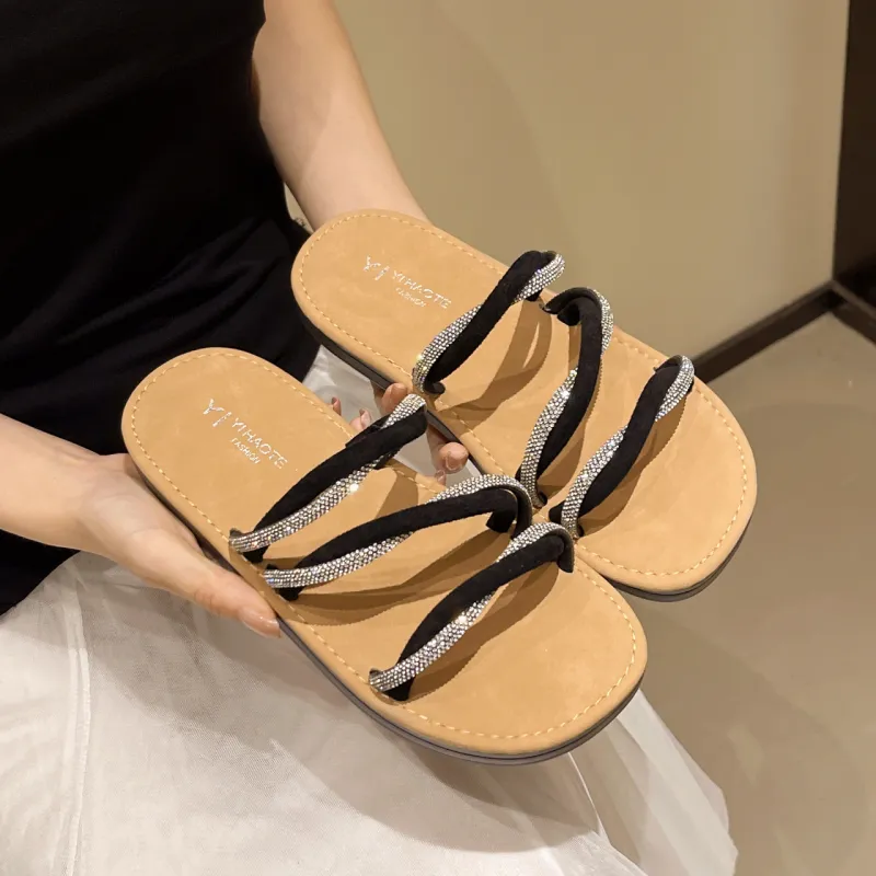 Puppytown Rubber Sole Slip Resistant Abrasion Resistant Slide Slippers Women's-3