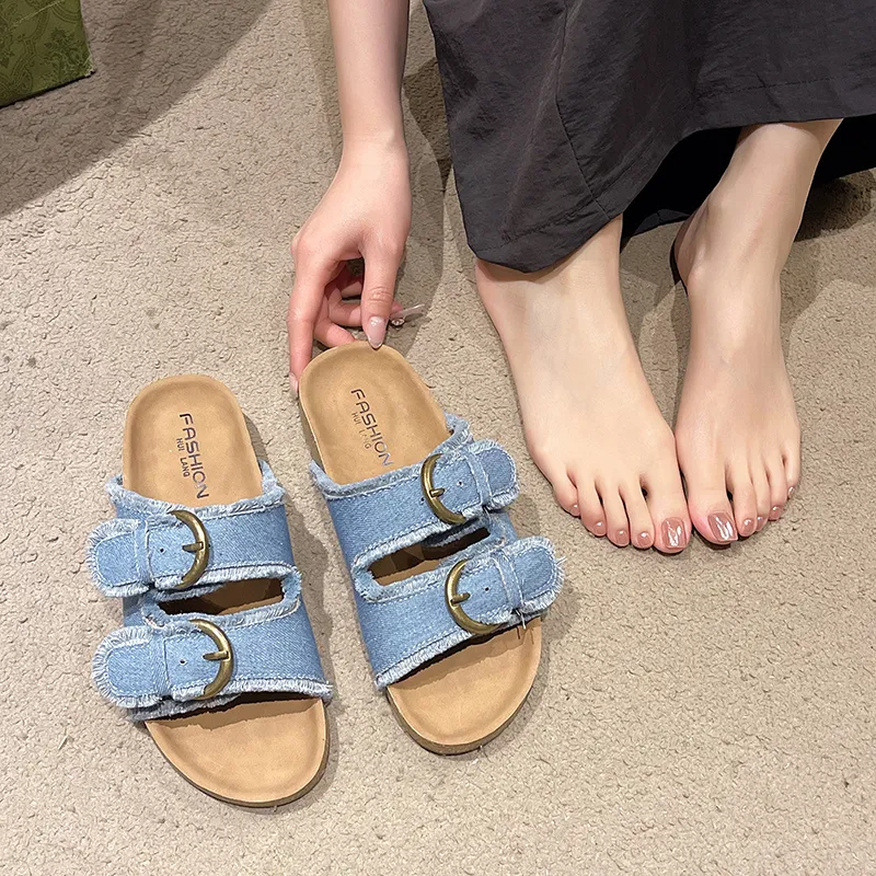 Puppytown Rubber Sole Slip Resistant Abrasion Resistant Slide Slippers Women's-1