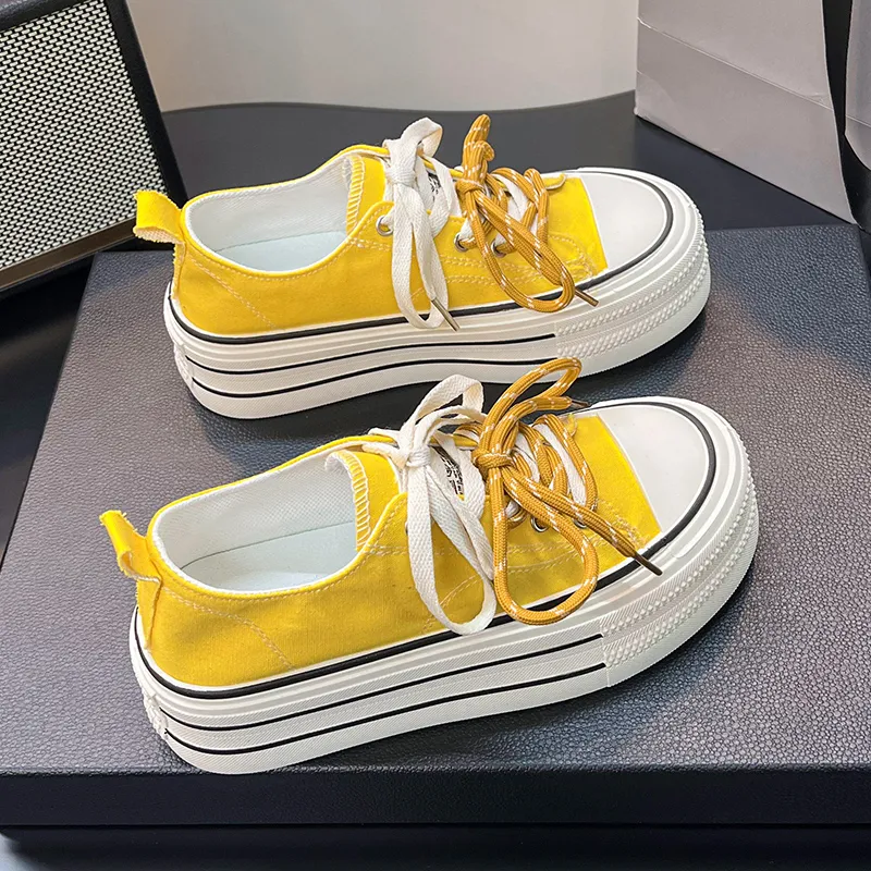 Puppytown Anti Slip Wear Resistant Low Top Skateboard Shoes Women's-22