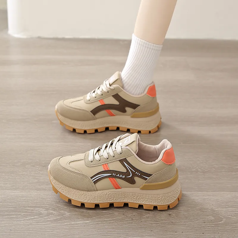 Puppytown Anti Slip Wear Resistant Low Top Chunky Sneakers Women's-6