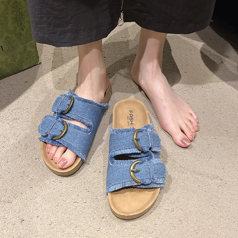 Puppytown Rubber Sole Slip Resistant Abrasion Resistant Slide Slippers Women's-7