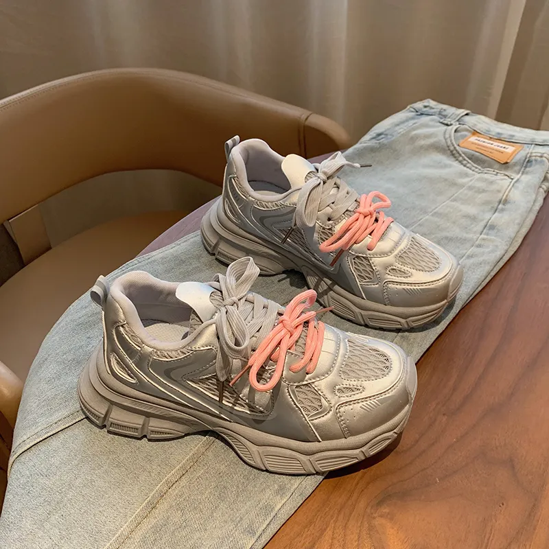 Puppytown Slip Resistant And Breathable Low Top Chunky Sneakers Women's-3