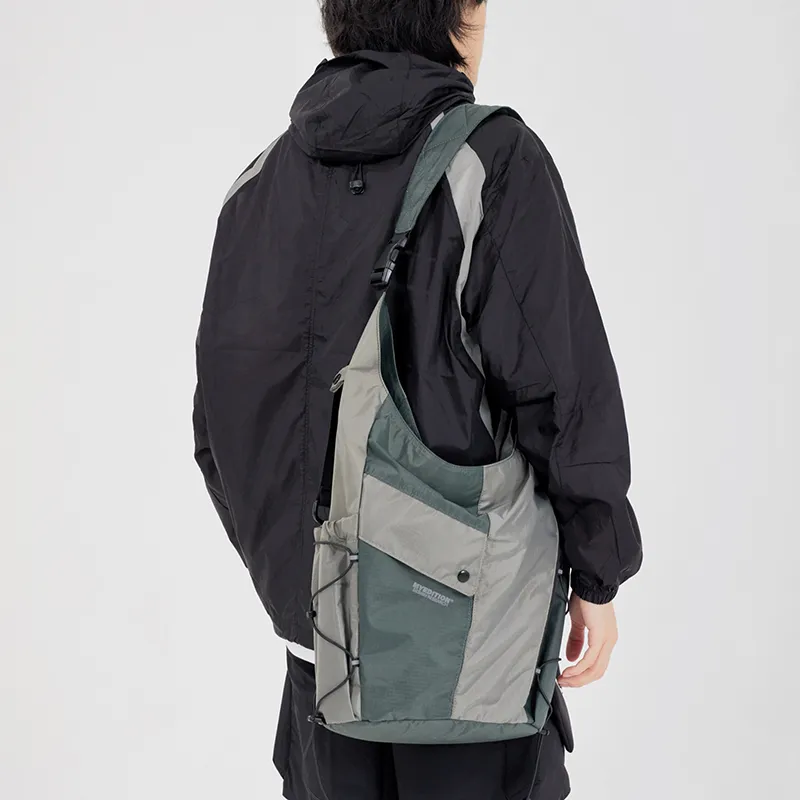 MYEDITION Laptop Bag, Bucket Bag, Shoulder Bag, Crossbody Bag Polyester Black/Gray Unisex-19