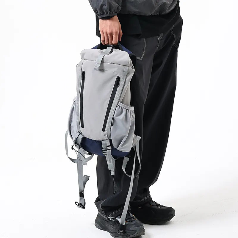 MYEDITION Backpack University Student Backpack Polyester Black/Yellow/Gray Unisex-9