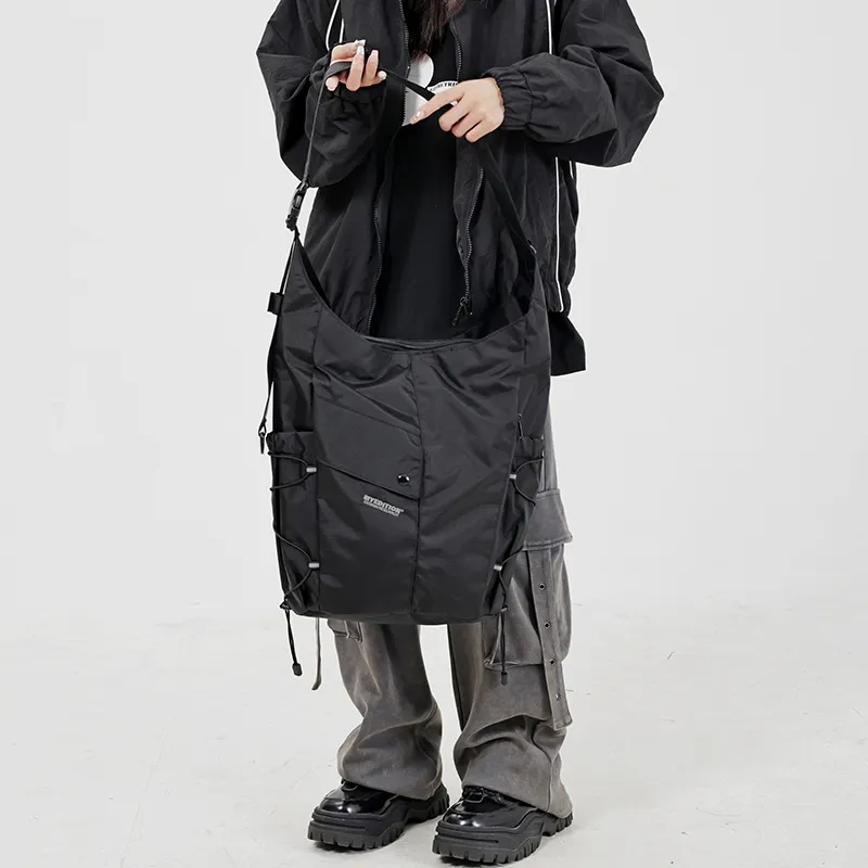 MYEDITION Laptop Bag, Bucket Bag, Shoulder Bag, Crossbody Bag Polyester Black/Gray Unisex-6