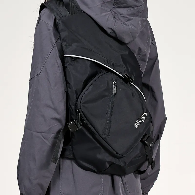MYEDITION Quiver Bag Hobo Bag Cycling Bag Crossbody Bag Polyester Brown/Black/Asphalt Gray Unisex-3