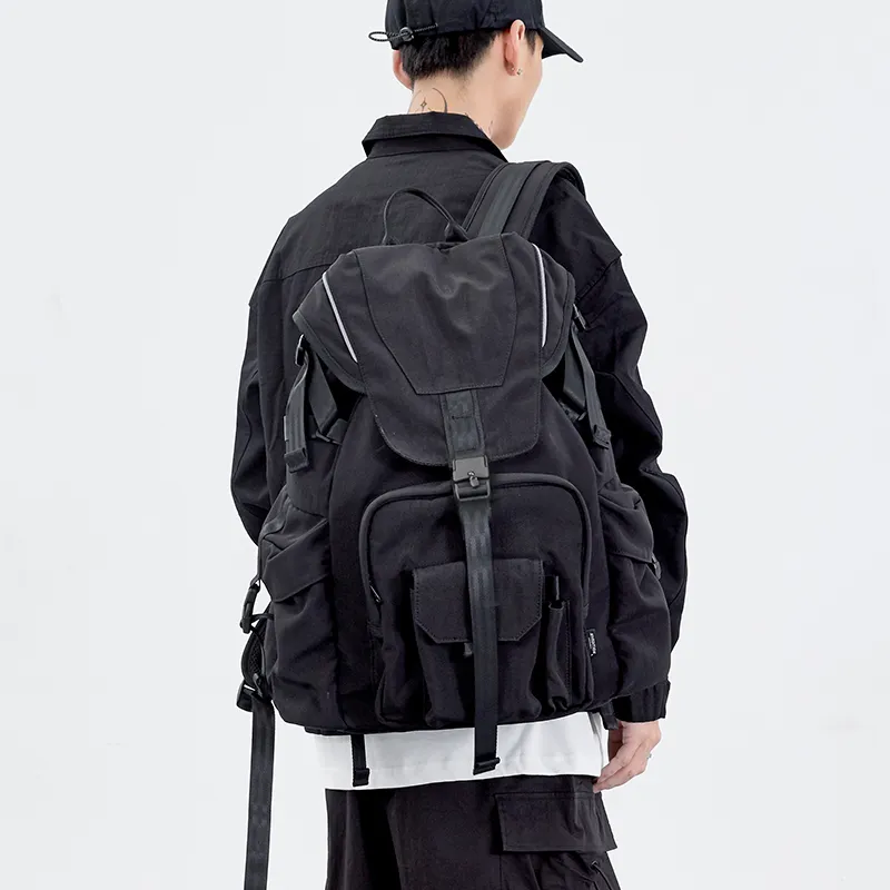 MYEDITION Helmet Bag, Backpack, Outdoor Bag Nylon Fabric Black Unisex-6