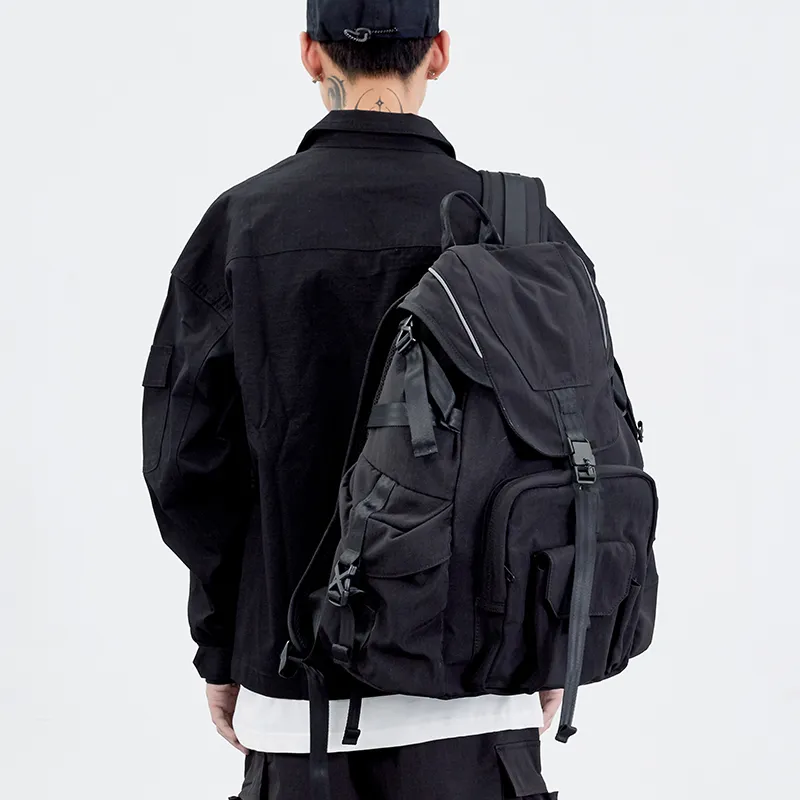 MYEDITION Helmet Bag, Backpack, Outdoor Bag Nylon Fabric Black Unisex-7