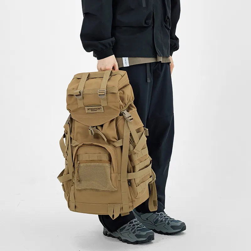MYEDITION Mountaineering Bag Backpack Oxford Black Men's-11