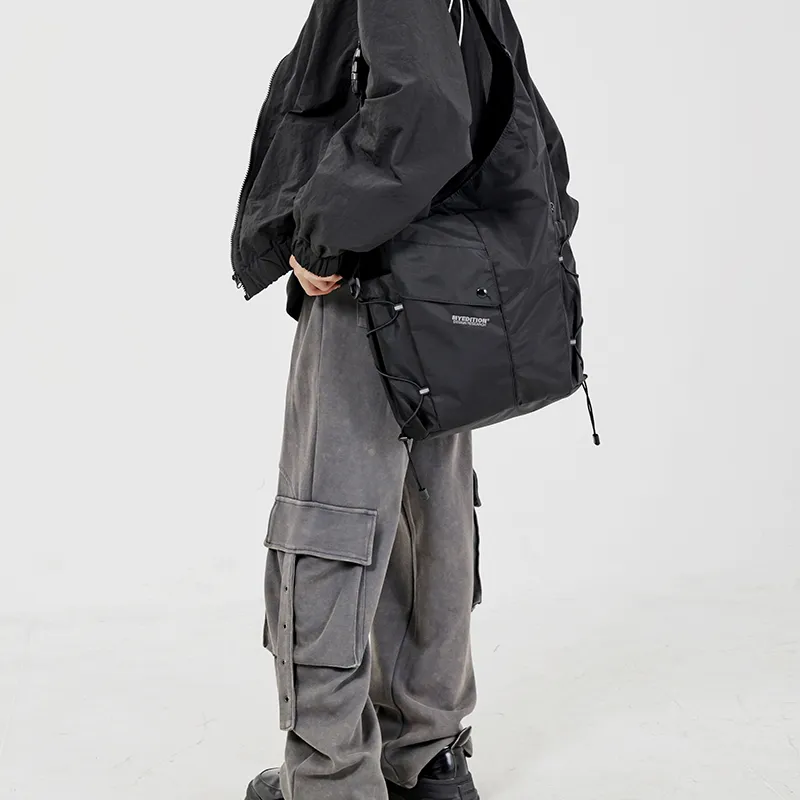 MYEDITION Laptop Bag, Bucket Bag, Shoulder Bag, Crossbody Bag Polyester Black/Gray Unisex-7