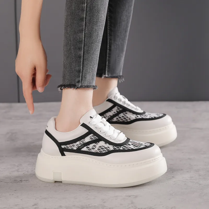 AQUASCUTUM Height Increasing, Breathable, Lightweight Low Top Skateboard Shoes Women's-12