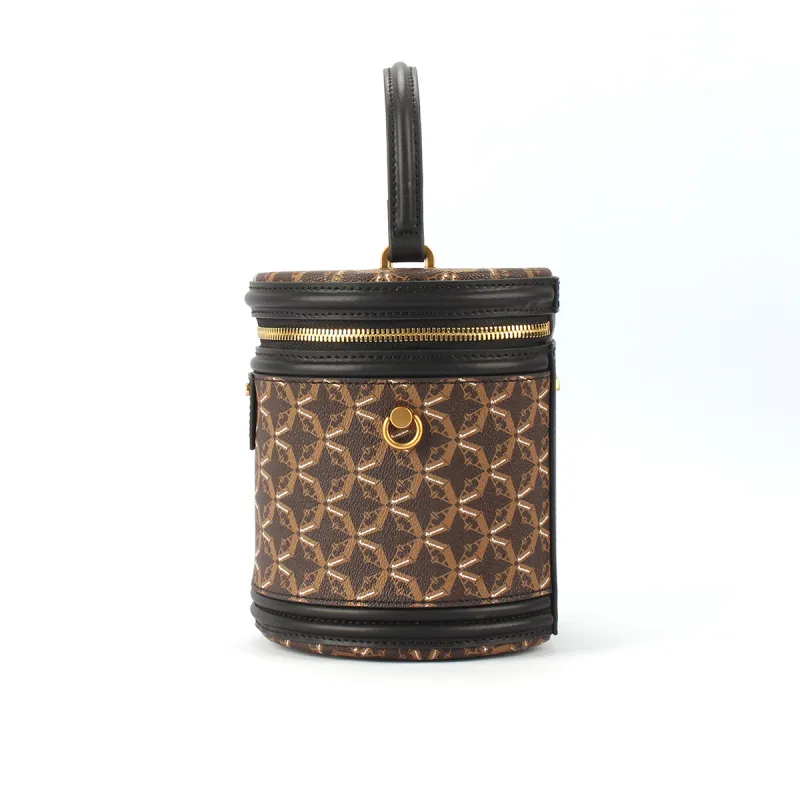 AQUASCUTUM PVC Bucket Bag, Crossbody Handbag Women's Brown-2