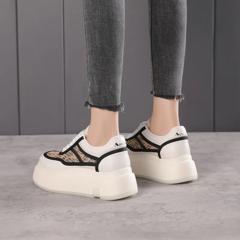 AQUASCUTUM Height Increasing, Breathable, Lightweight Low Top Skateboard Shoes Women's-5