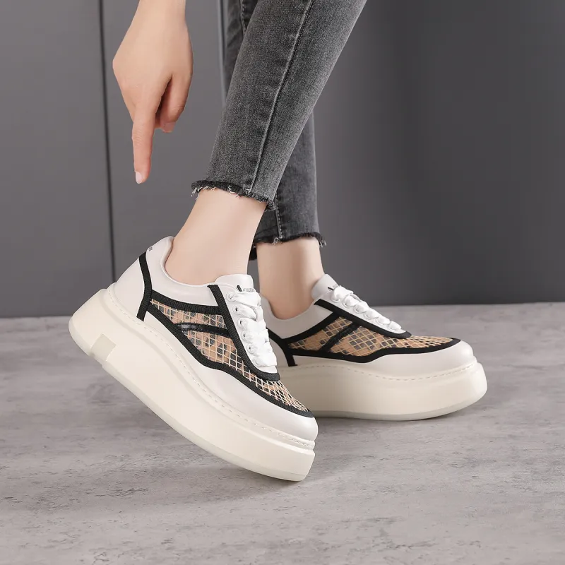 AQUASCUTUM Height Increasing, Breathable, Lightweight Low Top Skateboard Shoes Women's-6