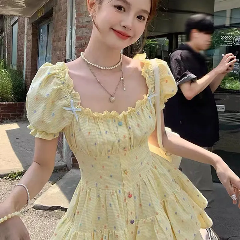 LEMON FAIRY Short Sleeved Dress Women's-4