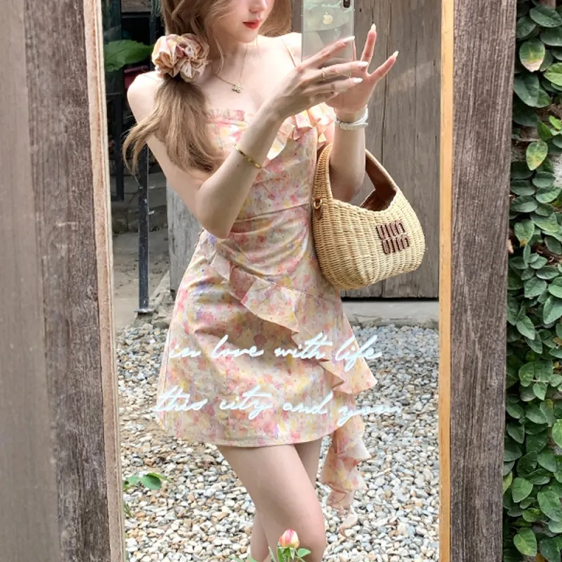 LEMON FAIRY Slip Dresses Women's Pink-5