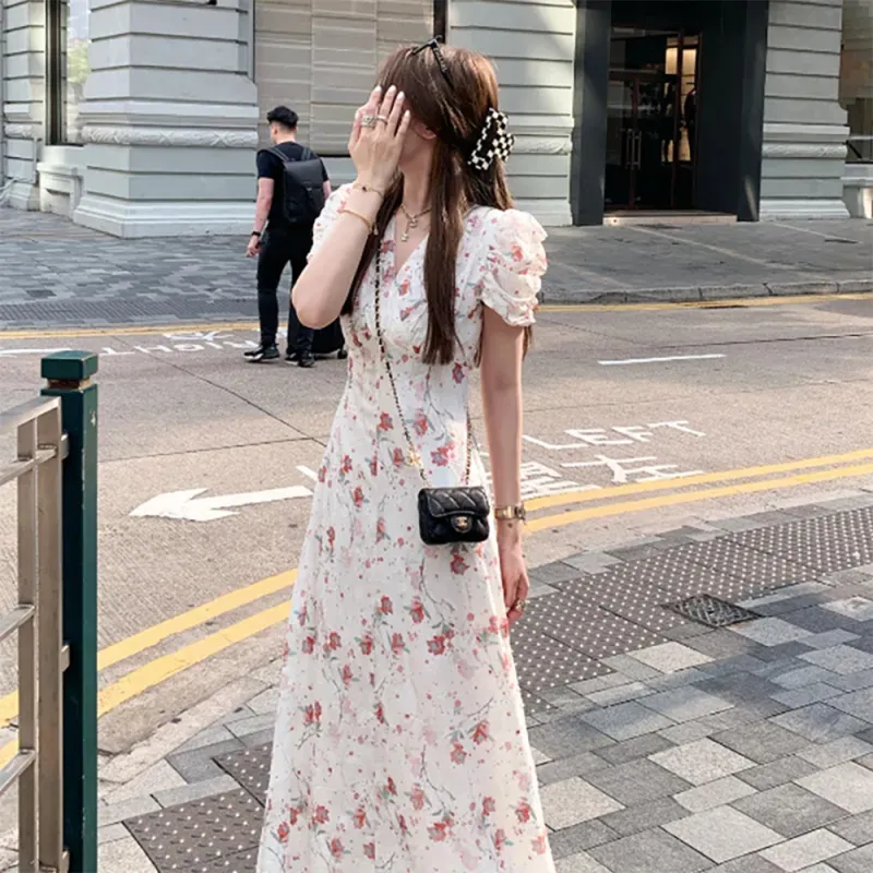 LEMON FAIRY Short Sleeved Dress Women's Apricot-2