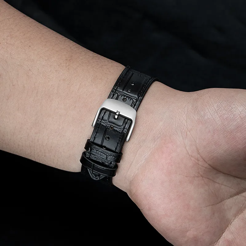 WOALMORN Jaeger Compatibility Watch Band Genuine Leather Material-1