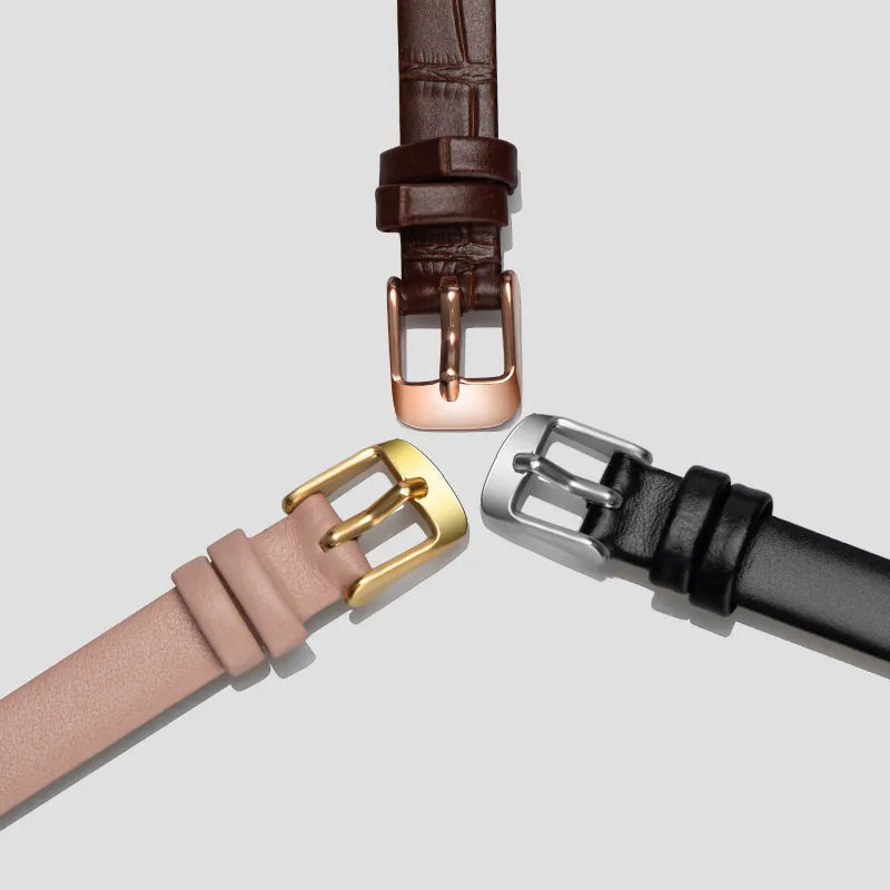 WOALMORN Lola Rose Compatibility Watch Band 10mm Genuine Leather Material-1