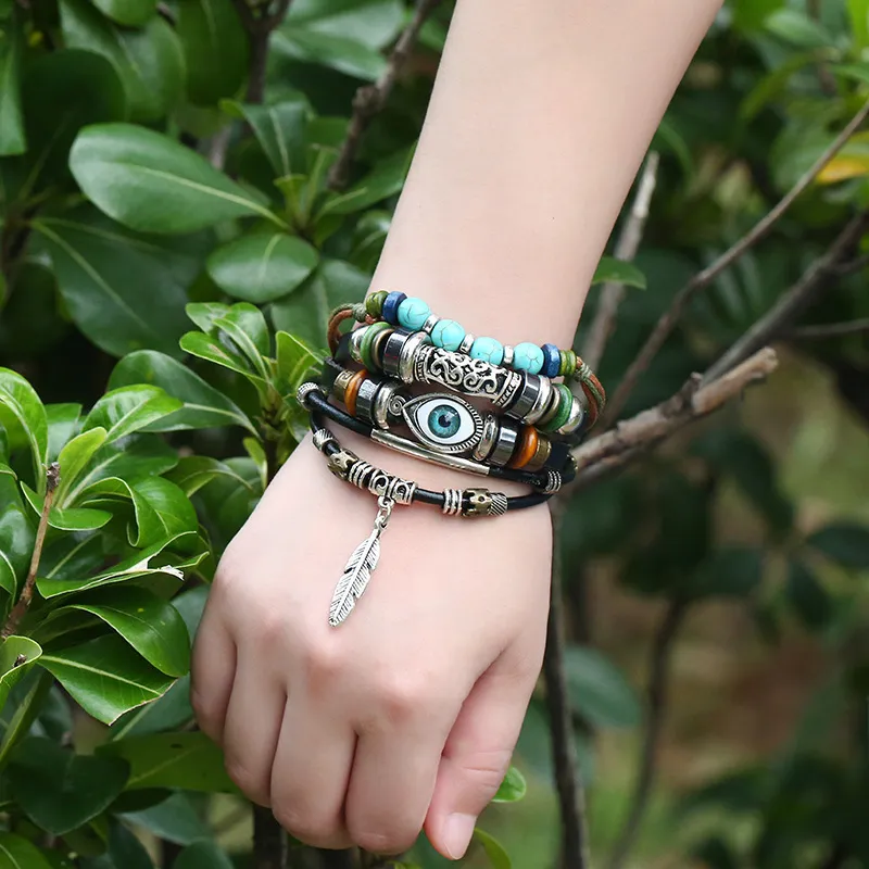 KRNE Leather Layering Bracelet Unisex-4