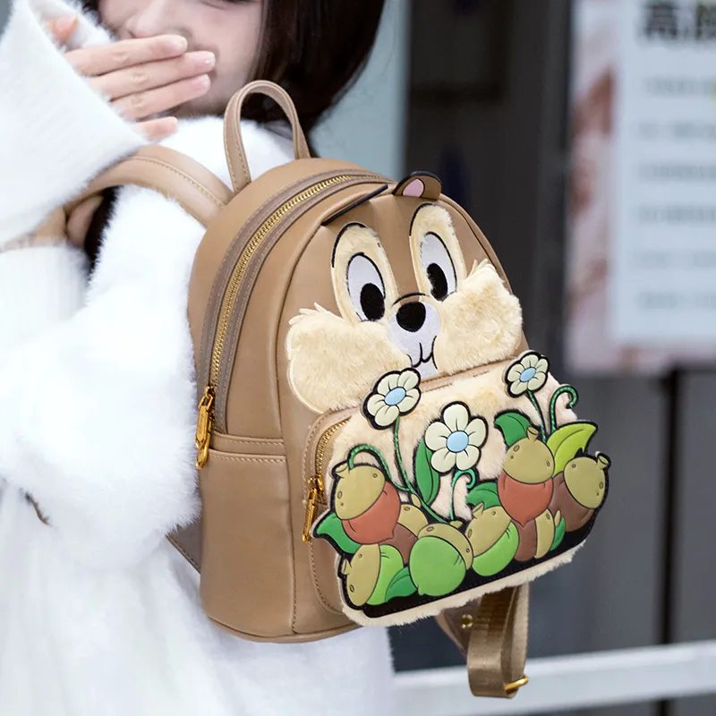 Disney PU Backpack Regular Women's Brown-3