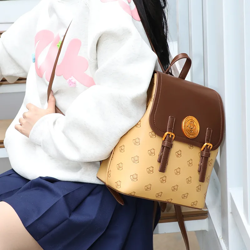 MESUCA Disney Collaboration PU Backpack Trumpets Women's Brown-3