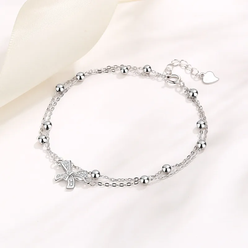 SUCH NICE S925 Silver Anklets Women's-2