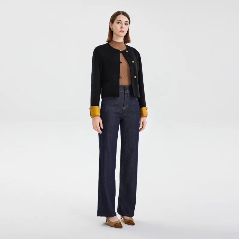 NINE WEST Cropped Coats Women's Gray-3