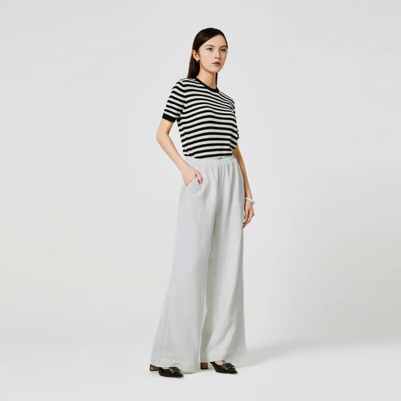 NINI WEST Casual Pants Women's White-3