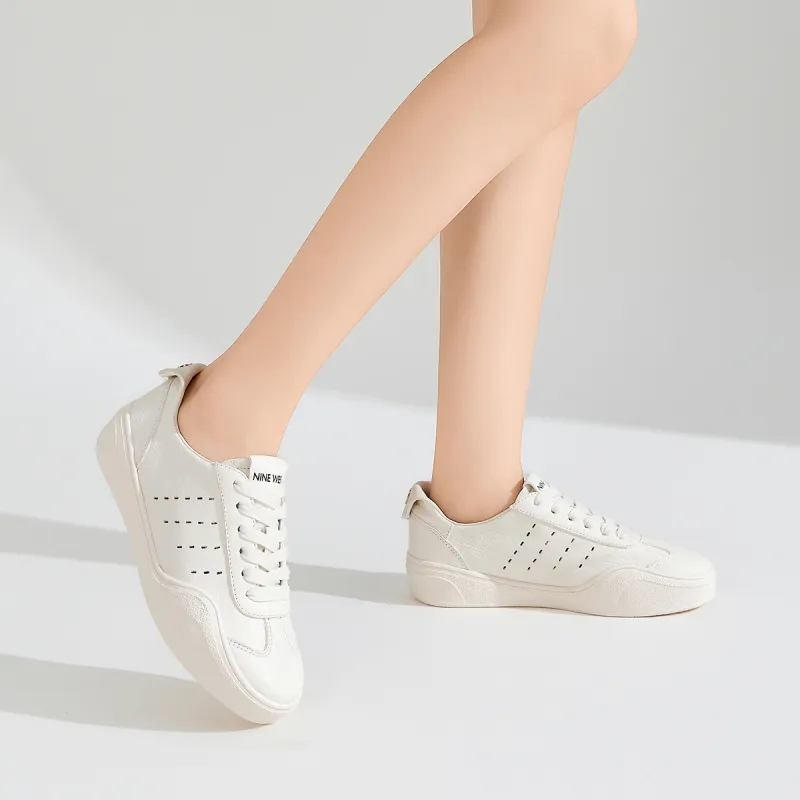 NINE WEST Low Top Casual Shoes Women's White-5