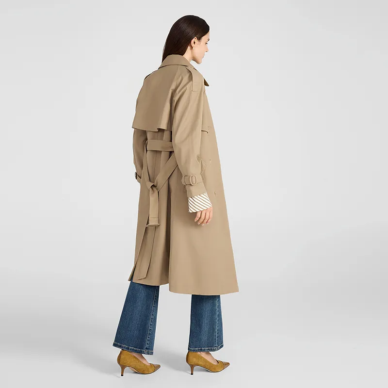 NINE WEST Trench Coat Women's Khaki-6