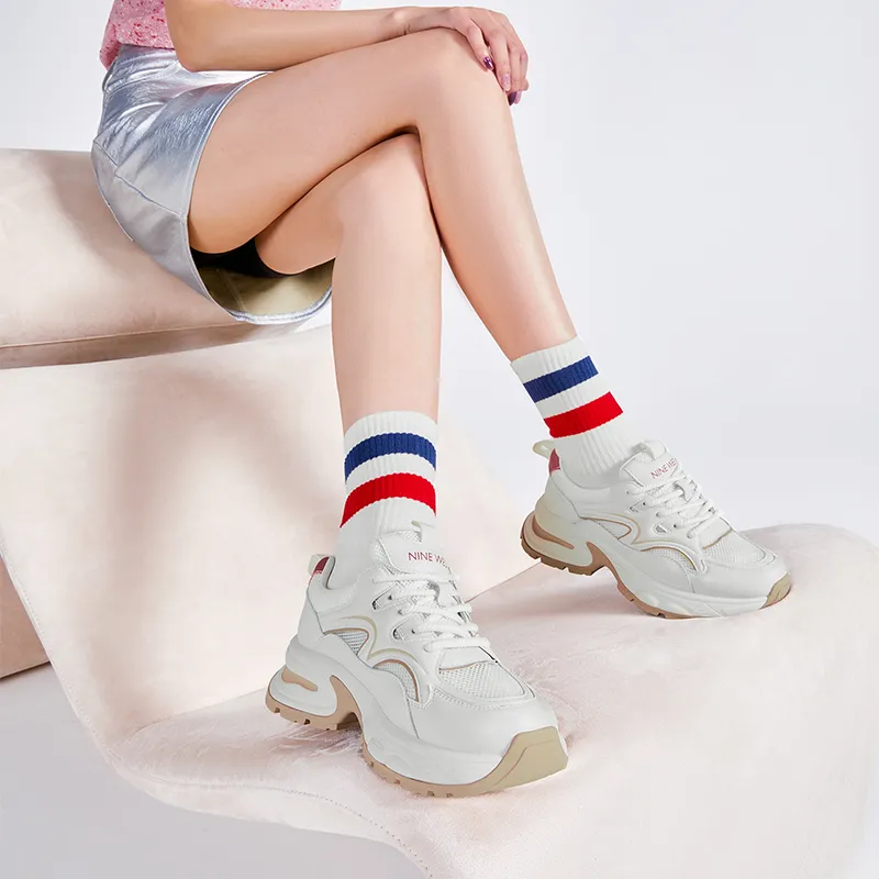 NINE WEST Low-Top Chunky Sneakers Women's-4