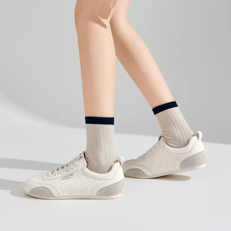 NINE WEST Low Top Casual Shoes Women's White Gray-5