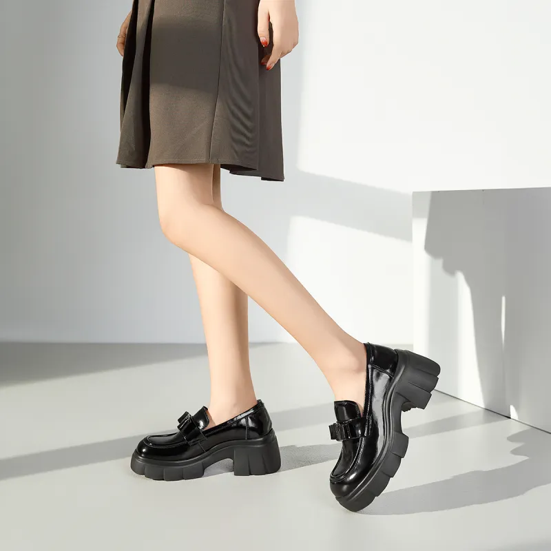 NINE WEST Chunky Heel High Heels 6.5cm Women's Black-3