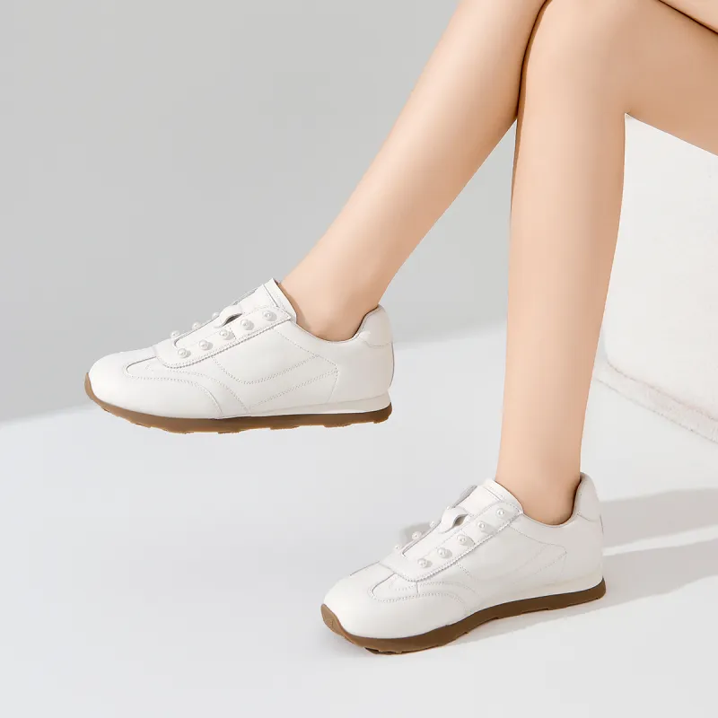 NINE WEST Low Top Casual Shoes Women's Ecru-5