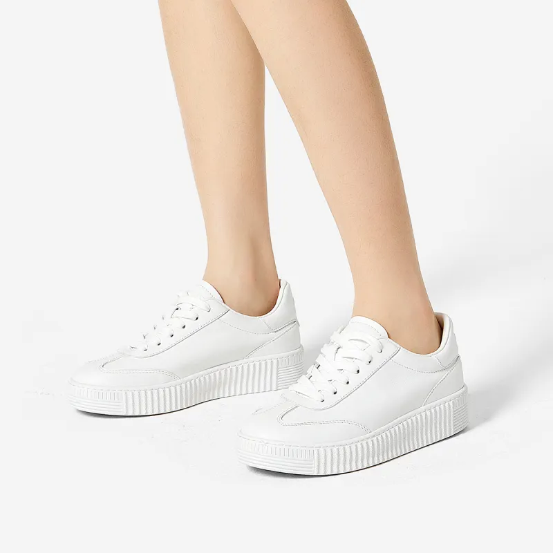 NINE WEST Low Top Skateboard Shoes Women's White-4