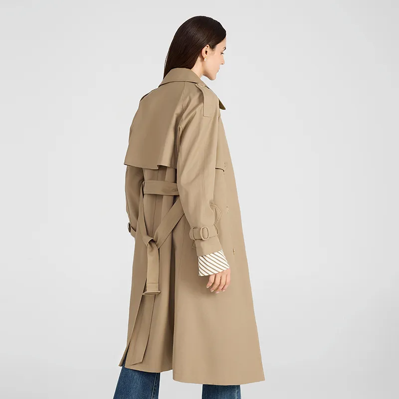 NINE WEST Trench Coat Women's Khaki-3