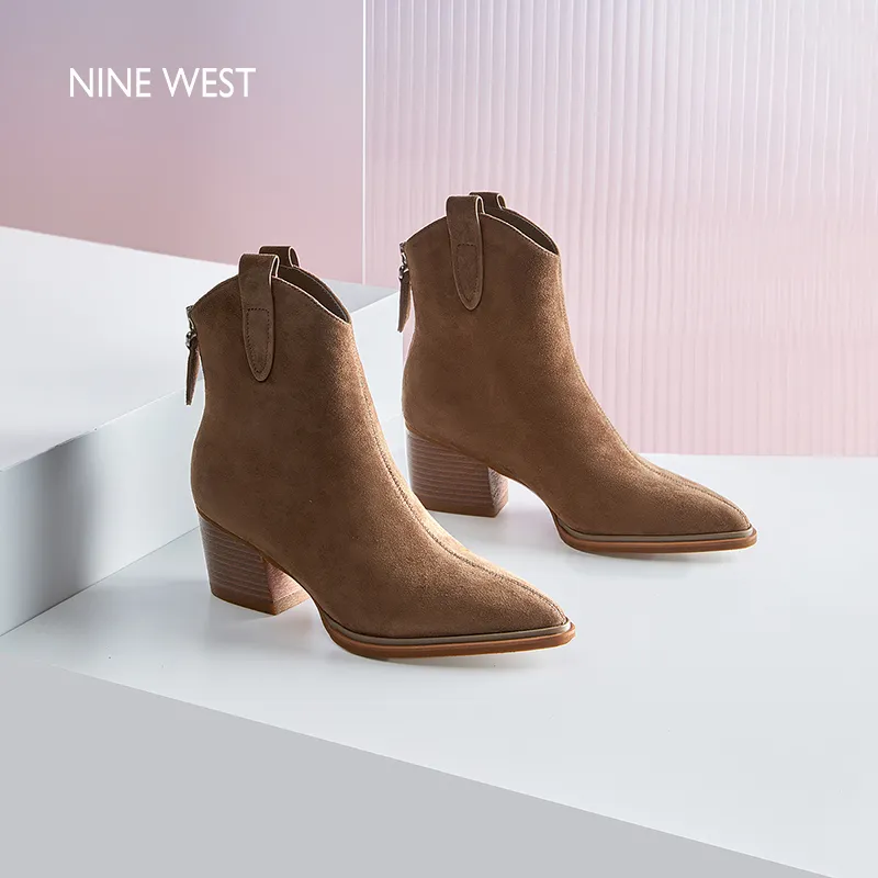 NINI WEST Ankle Boots Women's Black/Brown-7