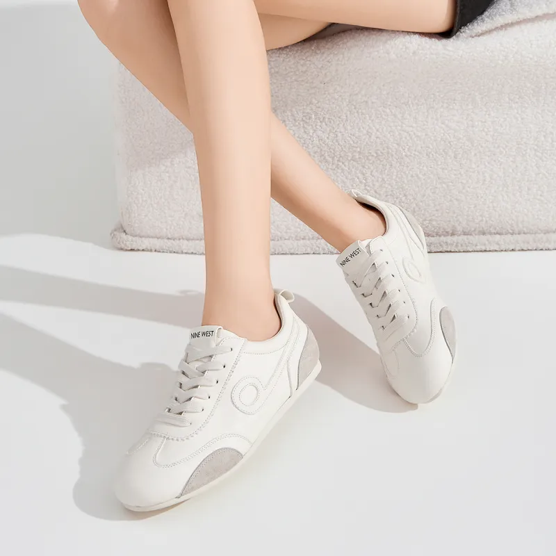 NINE WEST Low Top Casual Shoes Women's White Gray-6