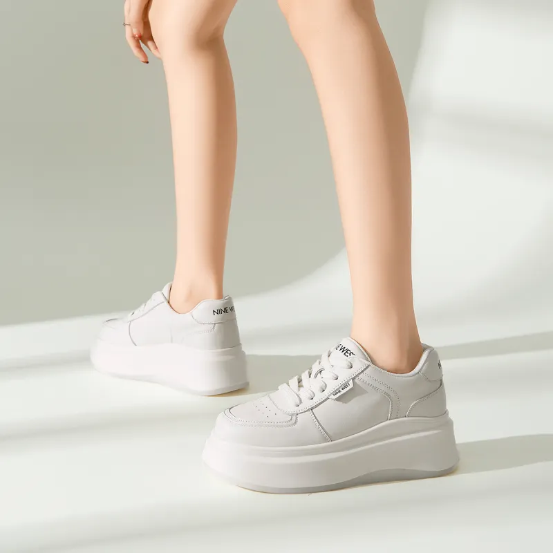 NINE WEST Low Top Skateboard Shoes Women's Ecru-7