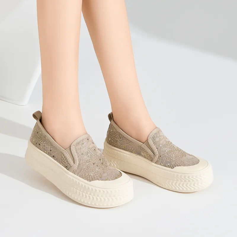 NINE WEST Low Top Casual Shoes Women's Gold-5