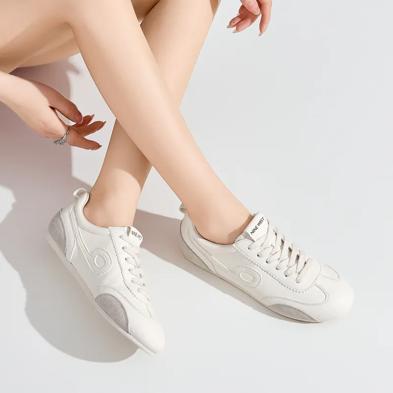 NINE WEST Low Top Casual Shoes Women's White Gray-5