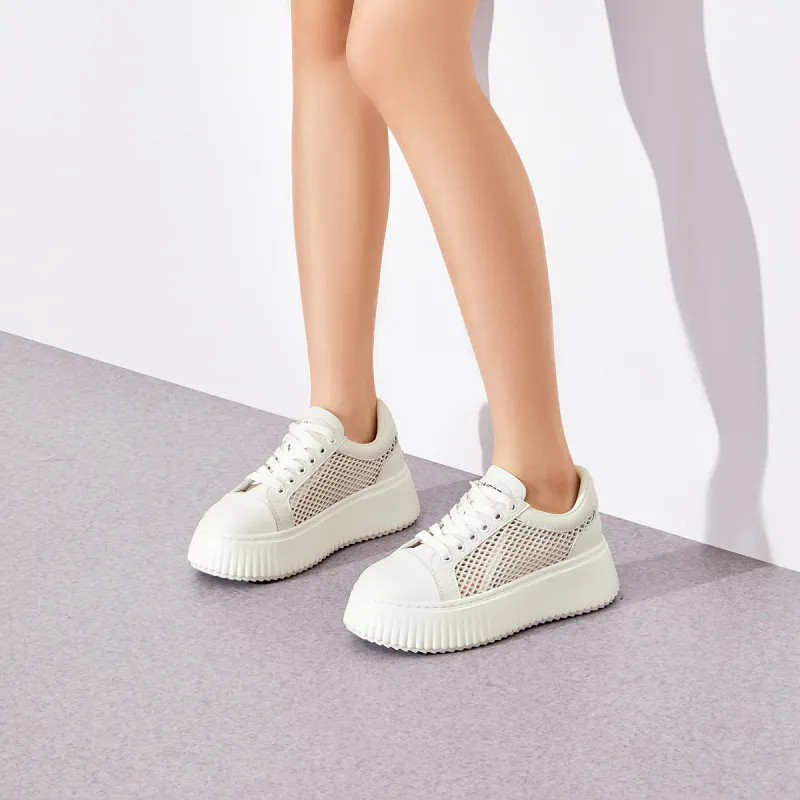 NINE WEST Low Top Skateboard Shoes Women's White-5