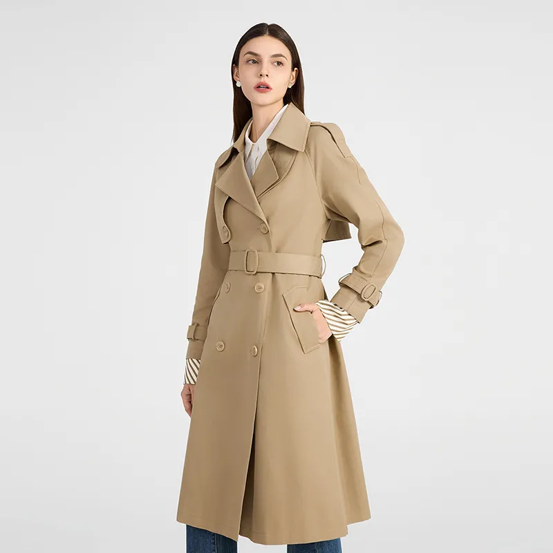 NINE WEST Trench Coat Women's Khaki-2