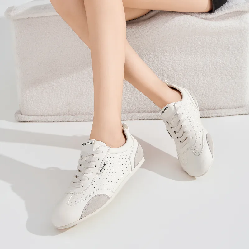 NINE WEST Low Top Casual Shoes Women's White Gray-7