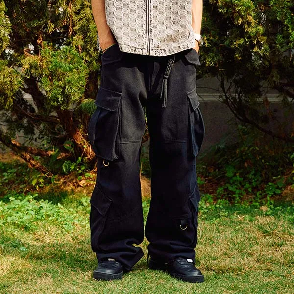 R69 Loose Fit Cargo Pants Unisex-3