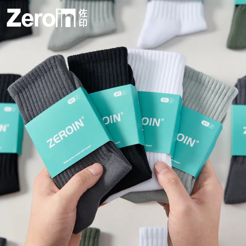 ZEROIN Mid-Calf Socks Unisex 4 Pack-25
