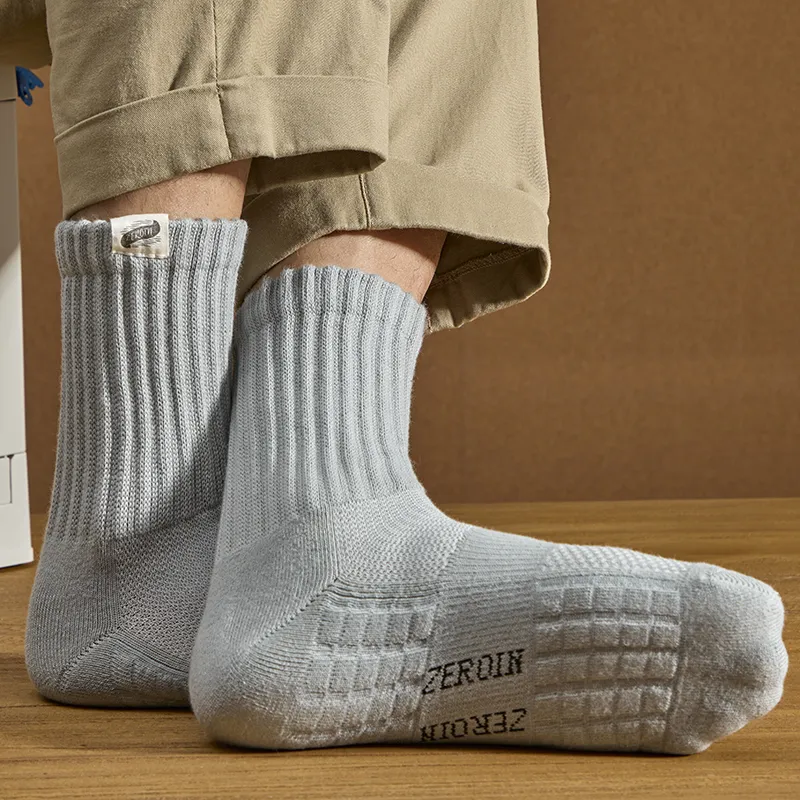 ZEROIN Mid Calf Socks Unisex 4 Pack Gift Box Set-4