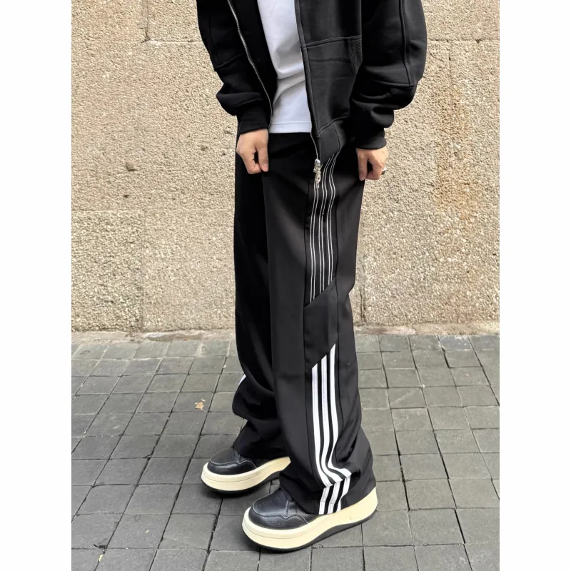 PAINT STAIN Casual Pants Unisex Classic Black-3