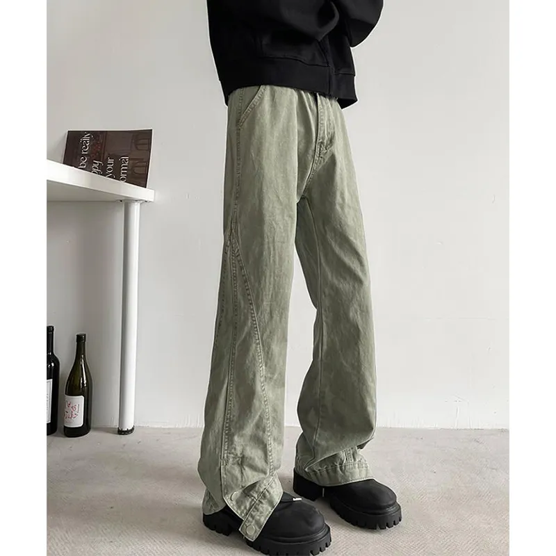 Universal Templates Jeans Unisex Gray Green-3